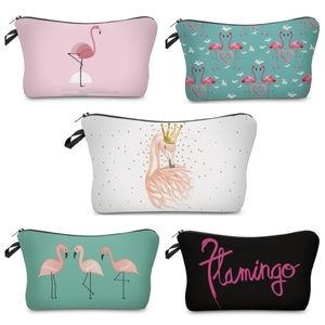 Flamingo Cosmetics Bag Toiletry Organizer Clutch